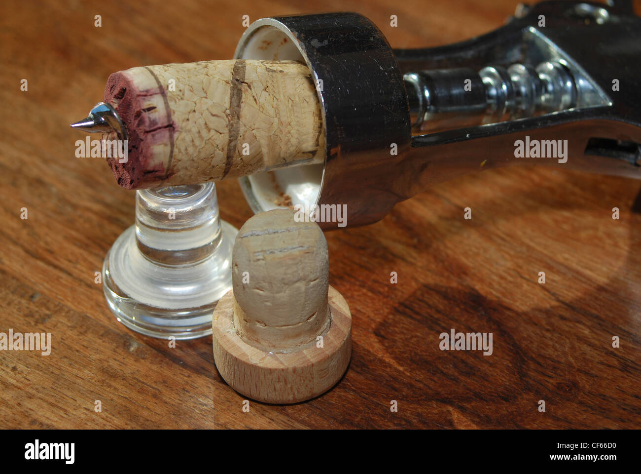 Rappresentazione della cultura vino attraverso un tappo Foto Stock