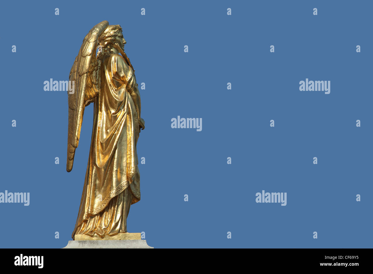 Statua dorata di angelo Foto Stock