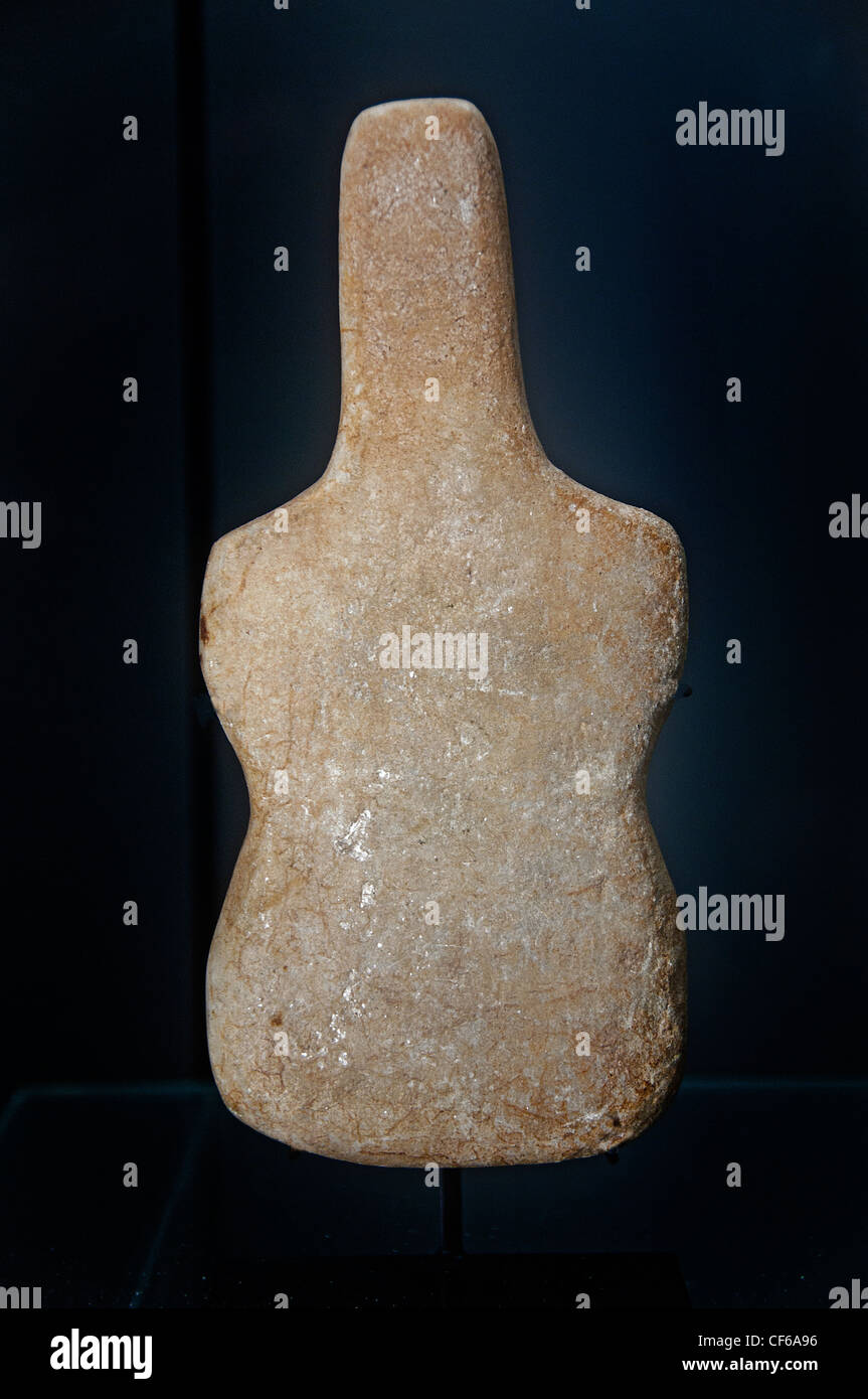 Gruppo Pelos violino figurine sagomate delle Cicladi precoce I 3200 - 2700 BC Cicladi Grecia greco Foto Stock