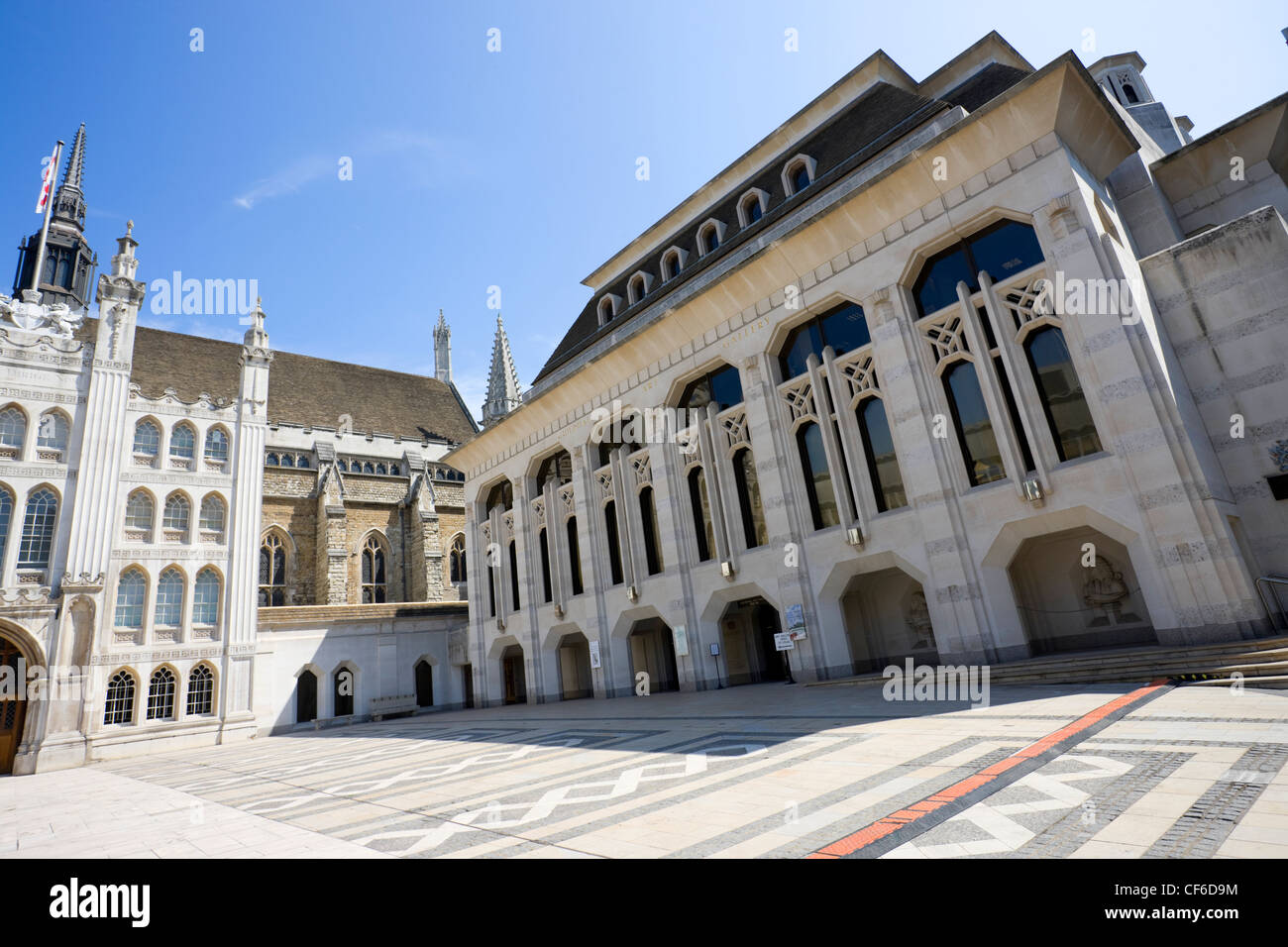 La Guildhall e la Guildhall Gallery. La Guildhall è a casa per la City of London Corporation. Il sindaco di Londra usato Foto Stock