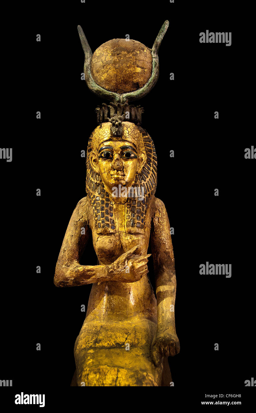 La dea Iside oro lasciare egiziano Egitto 400 - 100 A.C. Foto Stock