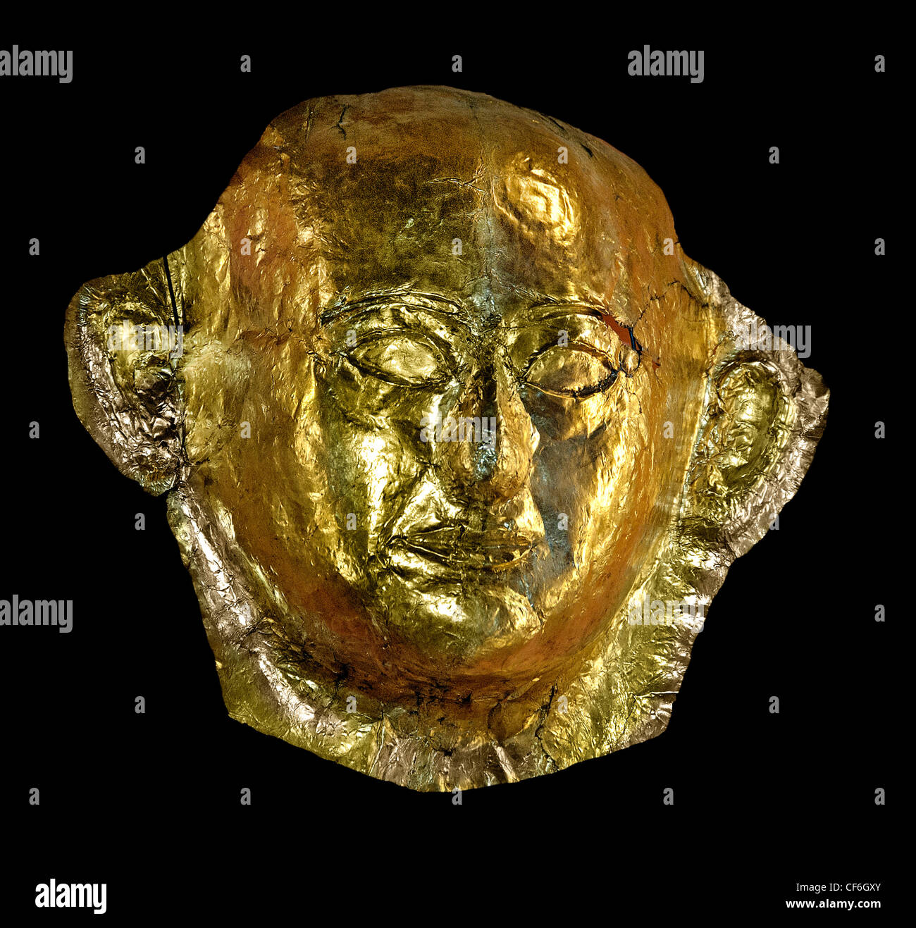 Maschera di morte Khaemwaset gold - Khaemwase principe egiziano figlio del faraone Ramesse III 1186 - 1155 BC Foto Stock
