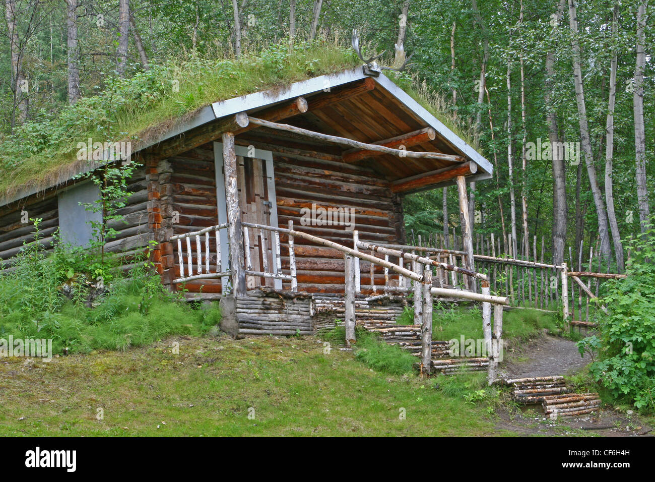 Robert Servizio registro della casa di Dawson City, Yukon, Canada Foto Stock