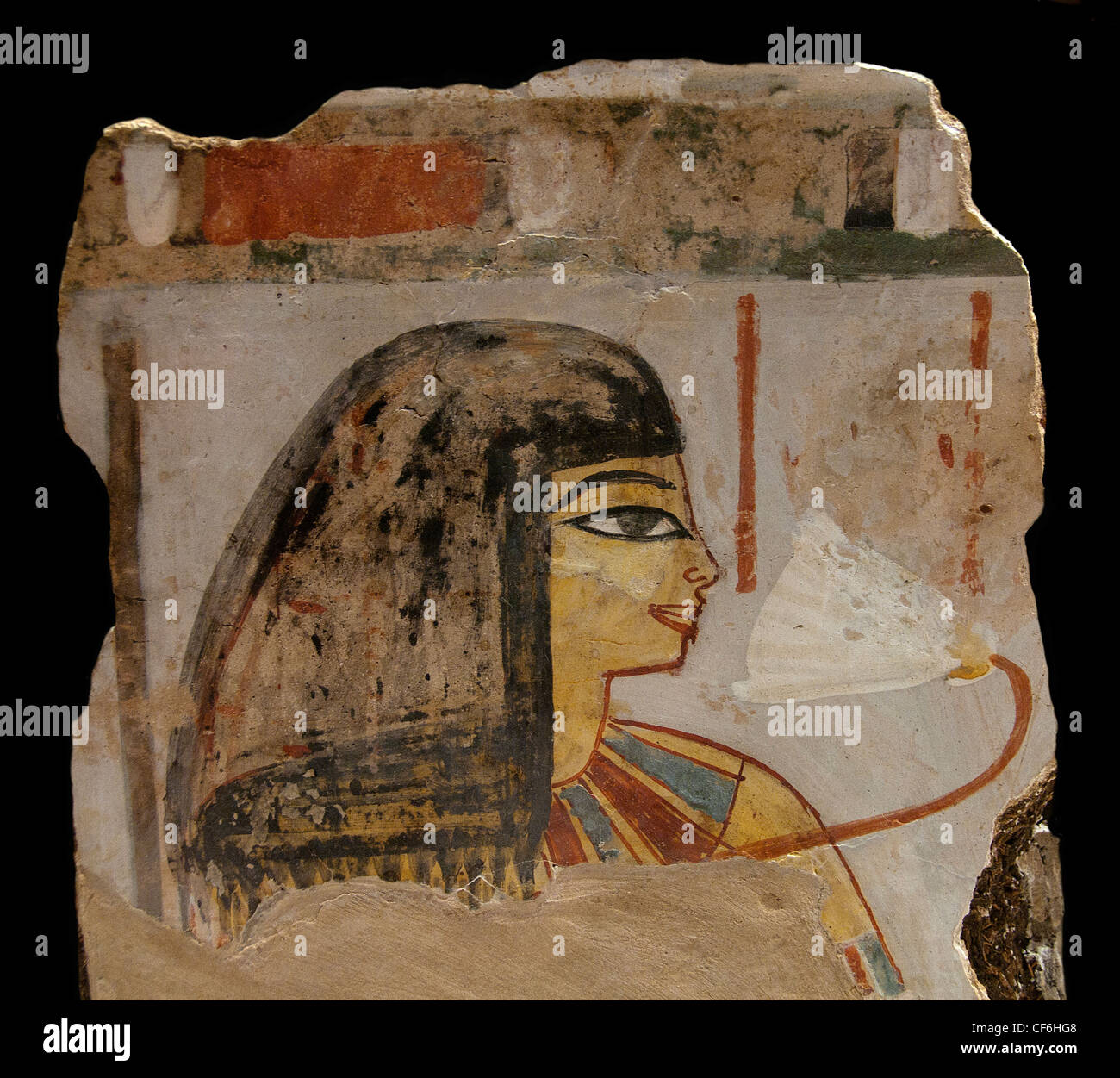 Pittura ad affresco donna tomba Thoutmosis IV 1400-1350 A.C. egiziano Egitto Foto Stock