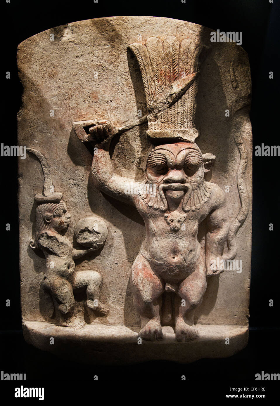 Dio Bes e il suo compagno assillano 664 - 332 BC trentesimo dinastia egizia Egitto Foto Stock