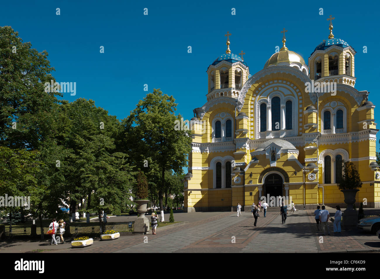 San Volodymyr Duomo, a Kiev, in Ucraina, in Europa. Foto Stock