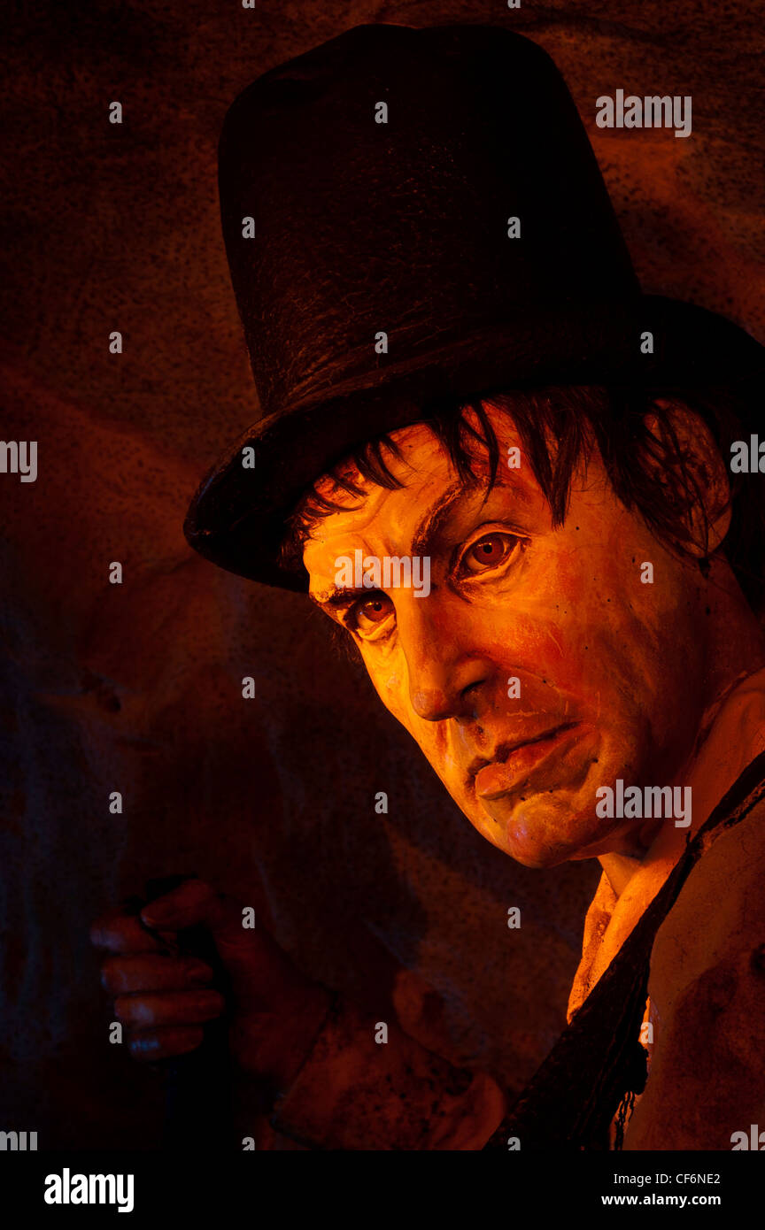 "Tubman' figura. San Clements grotte. I contrabbandieri avventura. West Hill. Hastings. East Sussex. Inghilterra Foto Stock