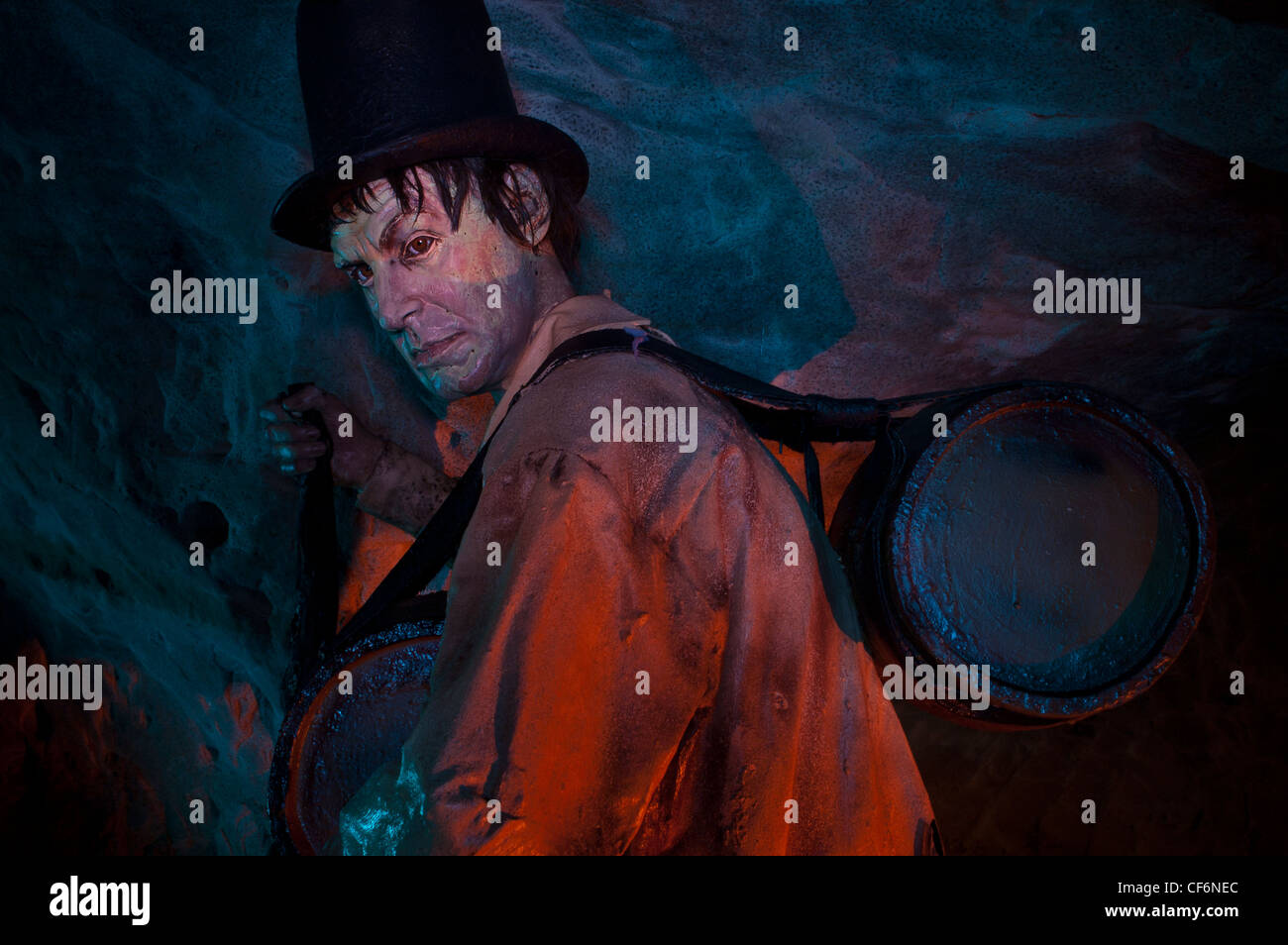 "Tubman' figura. San Clements grotte. I contrabbandieri avventura. West Hill. Hastings. East Sussex. Inghilterra Foto Stock