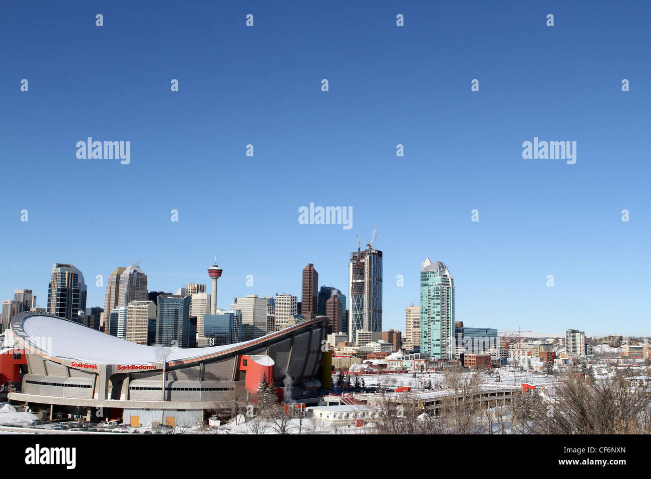 Città di Calgary skyline , Calgary, Alberta, Canada Foto Stock