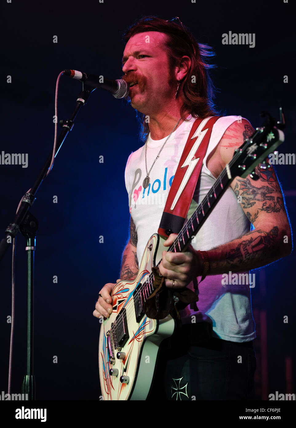 Eagles of Death Metal a giocare a Voodoo Festival 2010 in New Orleans. Foto Stock