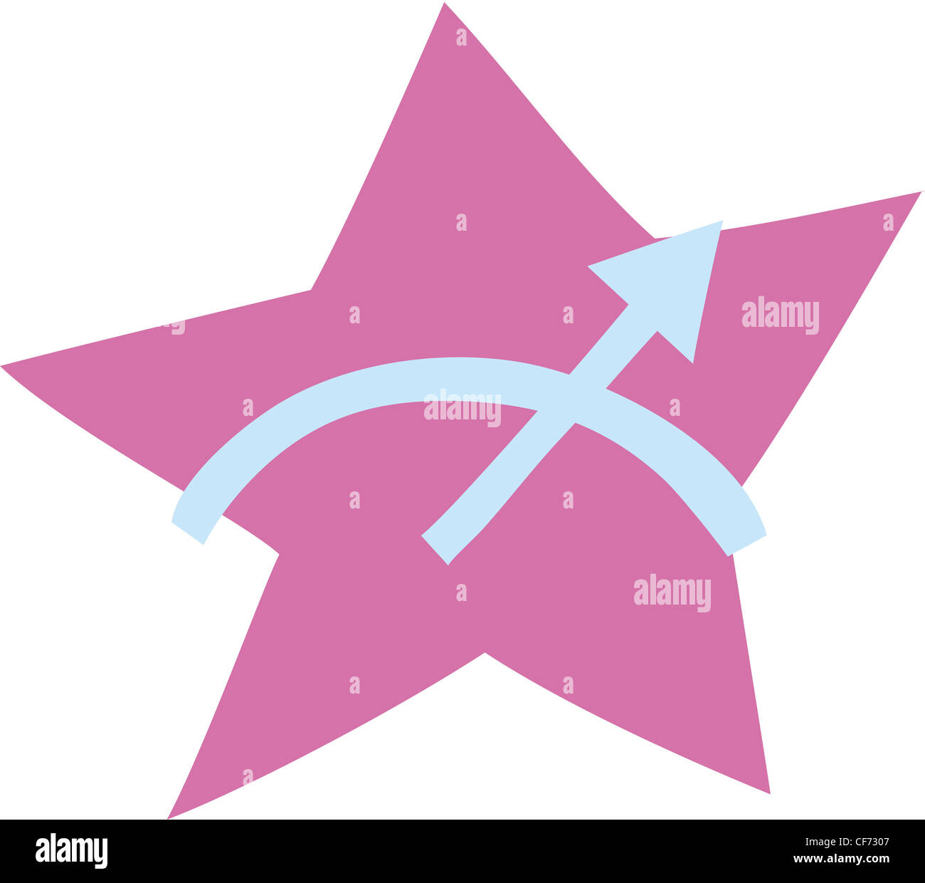 Illustrato horoscopesSagittarius Foto Stock