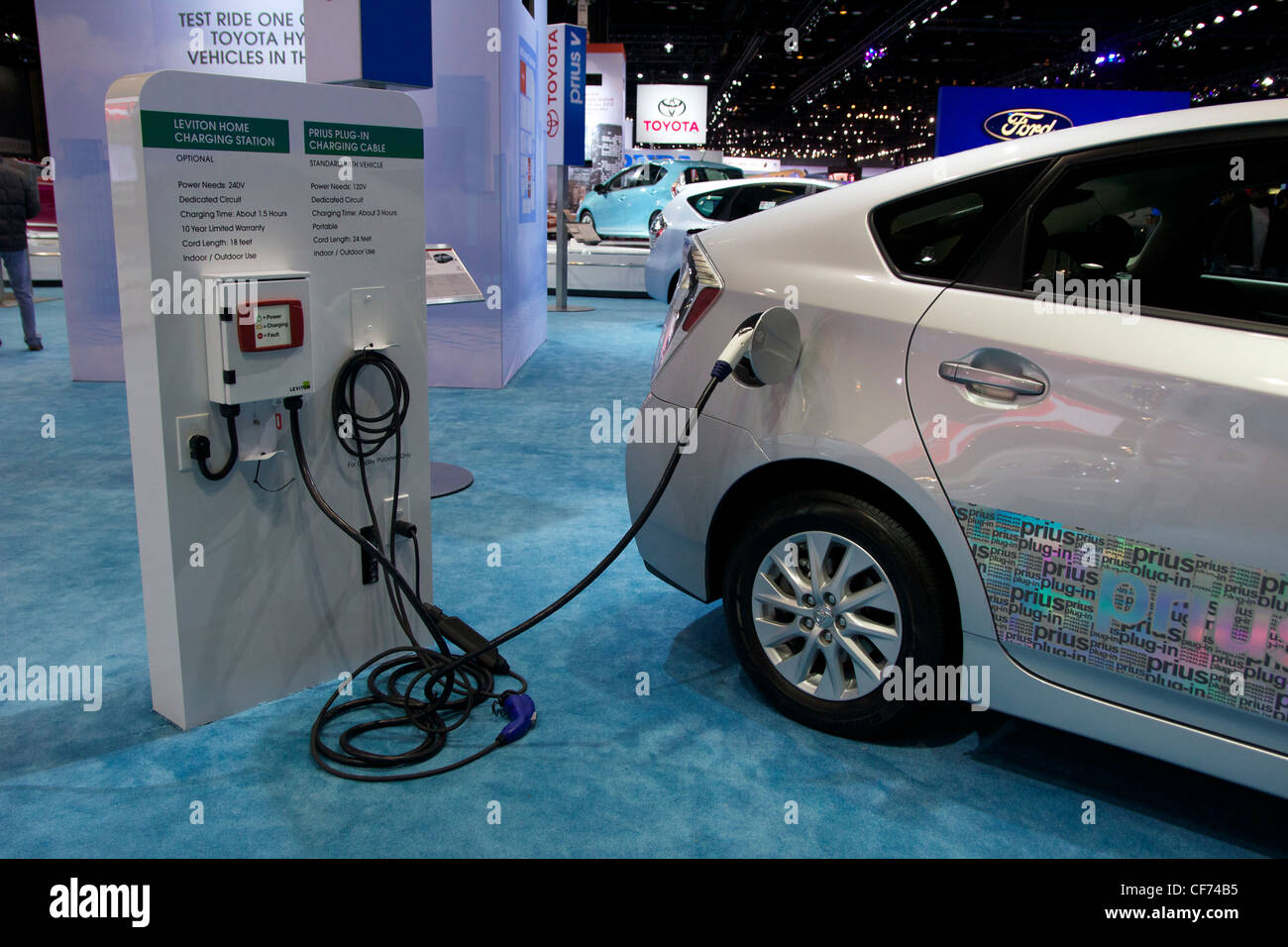 2013 Toyota Prius Plug in hybrid. 2012 Chicago Auto Show. Foto Stock