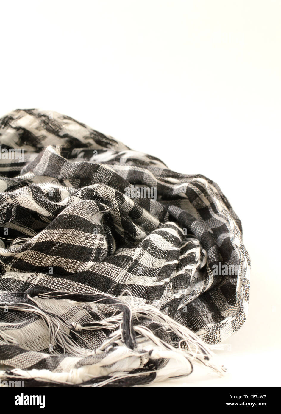 Sciarpa in bianco e nero in stile arabo Foto Stock