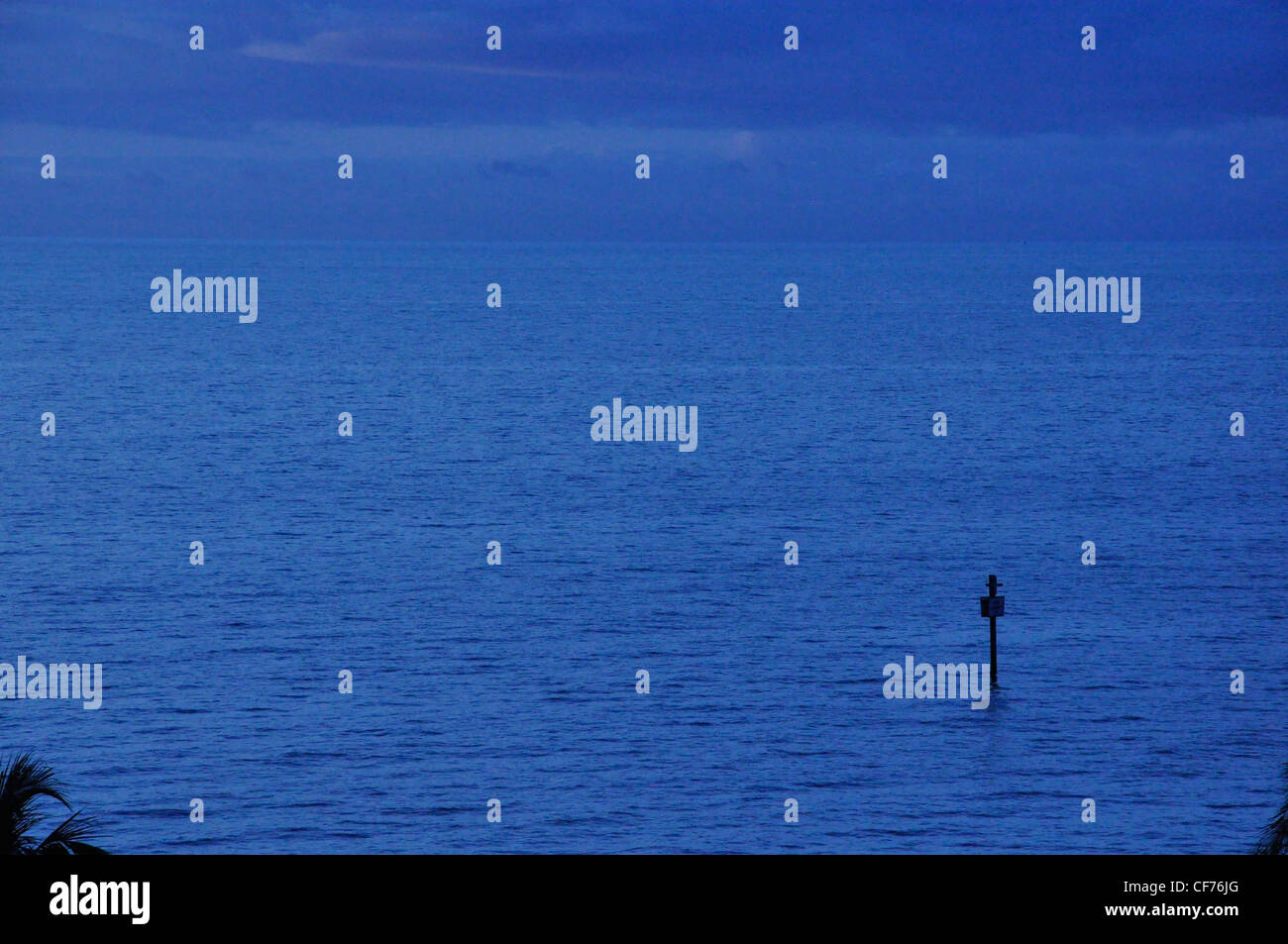 Notte blu mare sub tropicale esotico Foto Stock
