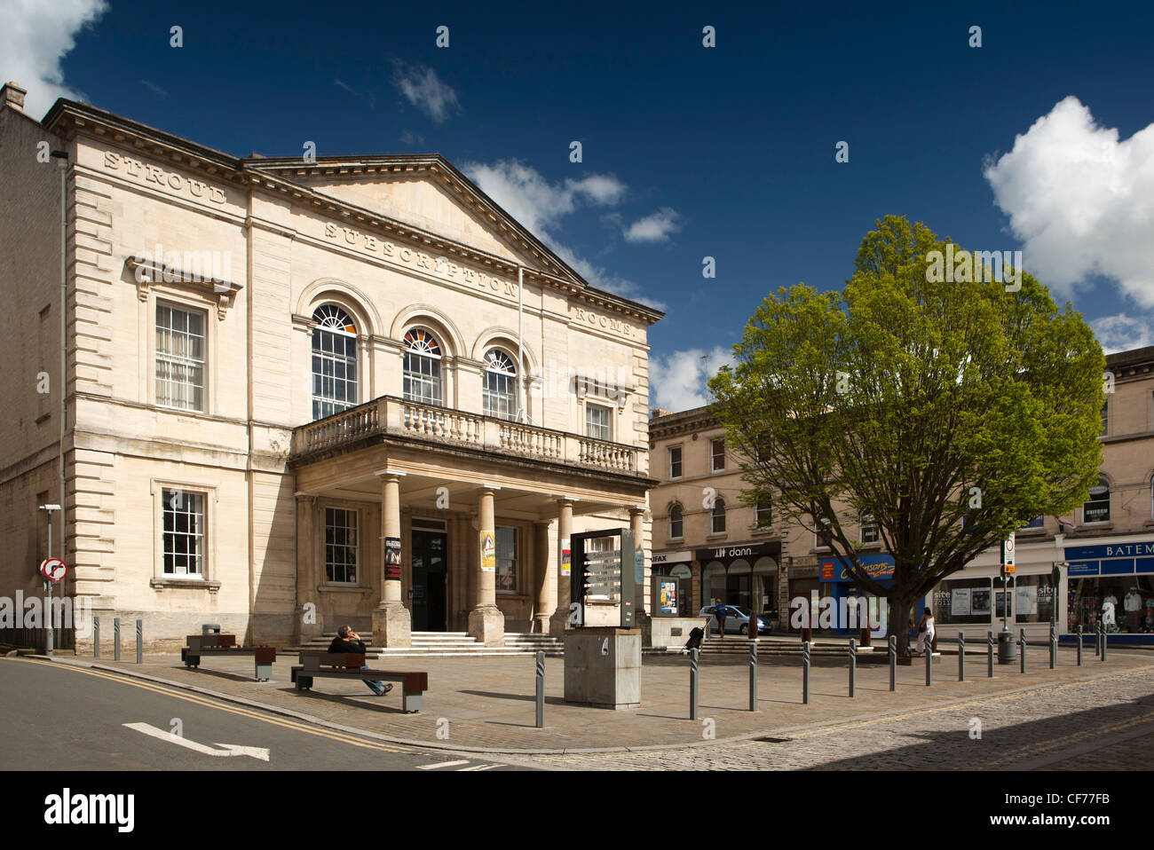 Regno Unito, Gloucestershire, Stroud, Kendrick Street, Abbonamento Camere, 1832 sede di concerti e incontri Foto Stock