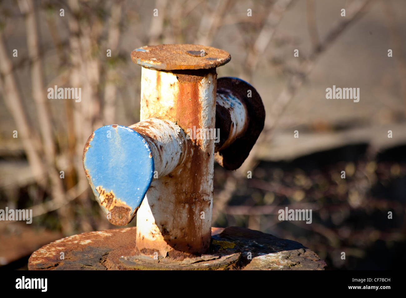 Bollard a scafo vecchio dock, Kingston upon Hull Foto Stock