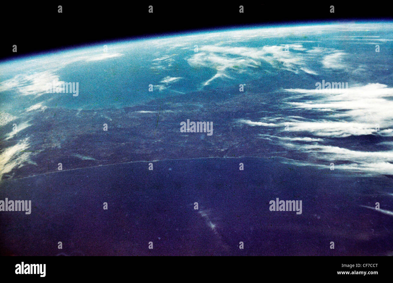 Una delle prime fotografie dallo spazio, mostrando la Florida Foto Stock