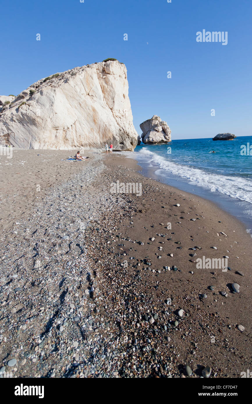 Roccia di Afrodite, area di Paphos, Cipro Foto Stock