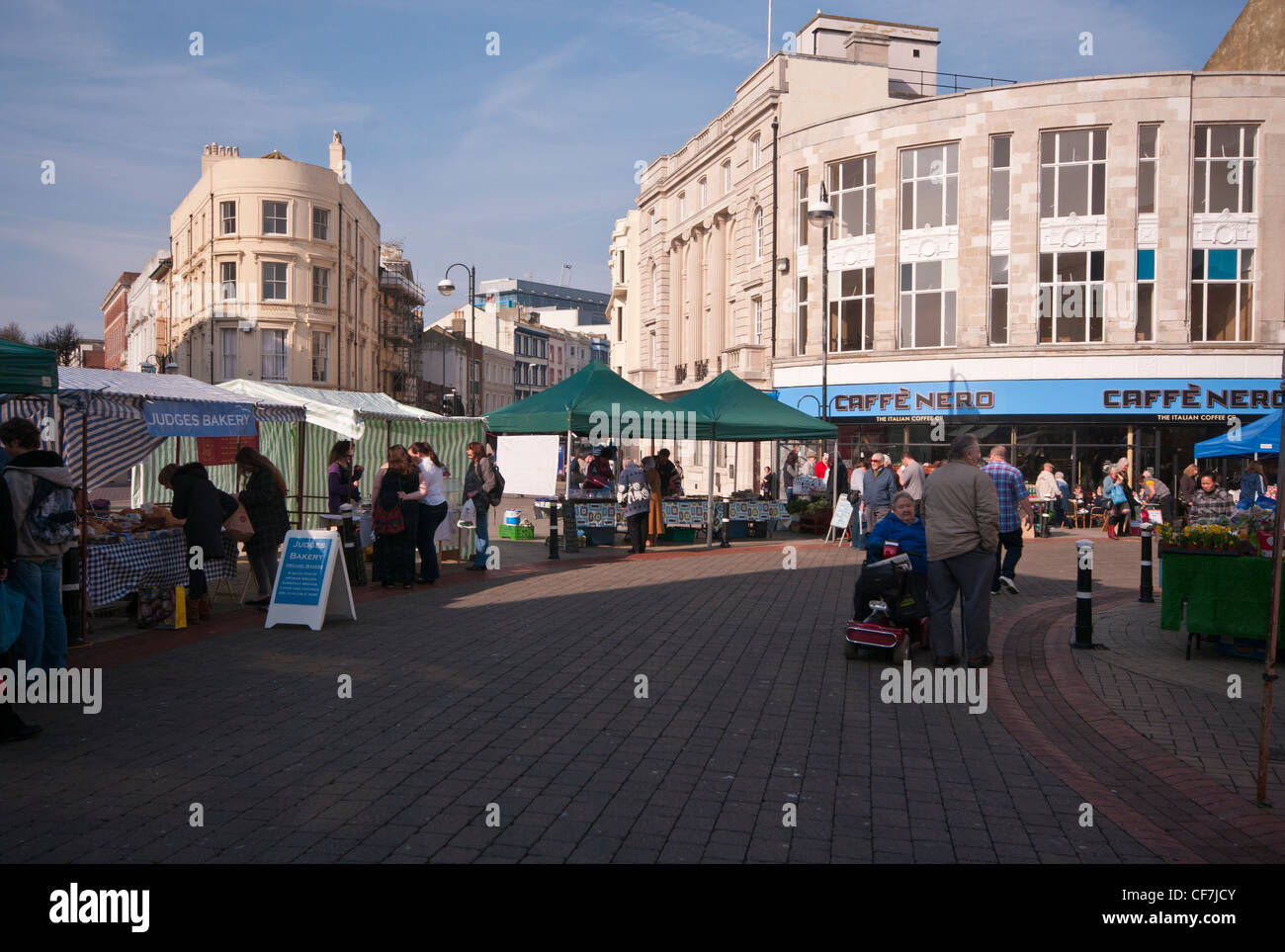 Mercato degli agricoltori nel centro di Hastings East Sussex Regno Unito Foto Stock