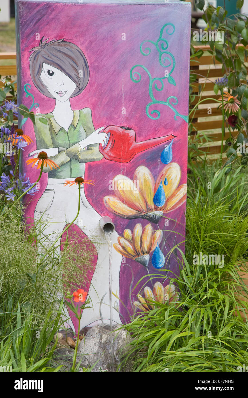 Hampton Court Royal Horticultural Society mostrano un dettaglio immagine delle sei mogli di Enrico VIII giardini da Katherine Howard, Foto Stock