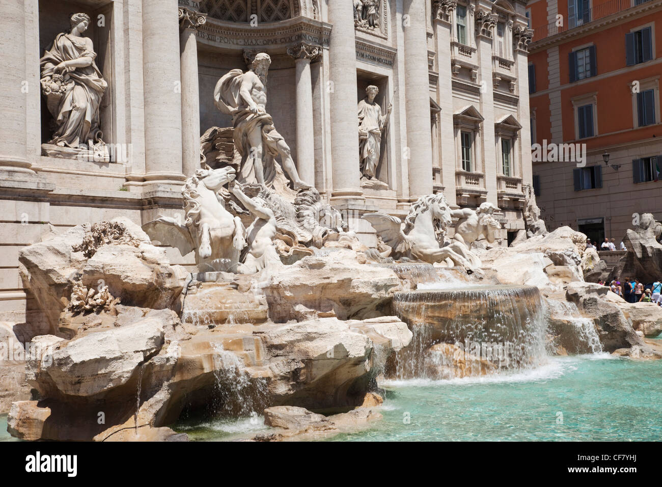 L'Europa, Italia, Roma Fontana di Trevi Fontana, Nettuno, Nicola Salvi, turismo, vacanze, ferie Foto Stock