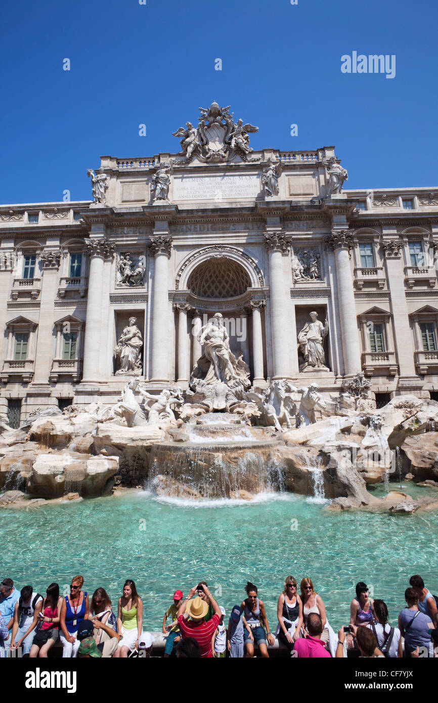 L'Europa, Italia, Roma Fontana di Trevi Fontana, Nettuno, Nicola Salvi, turismo, vacanze, ferie Foto Stock