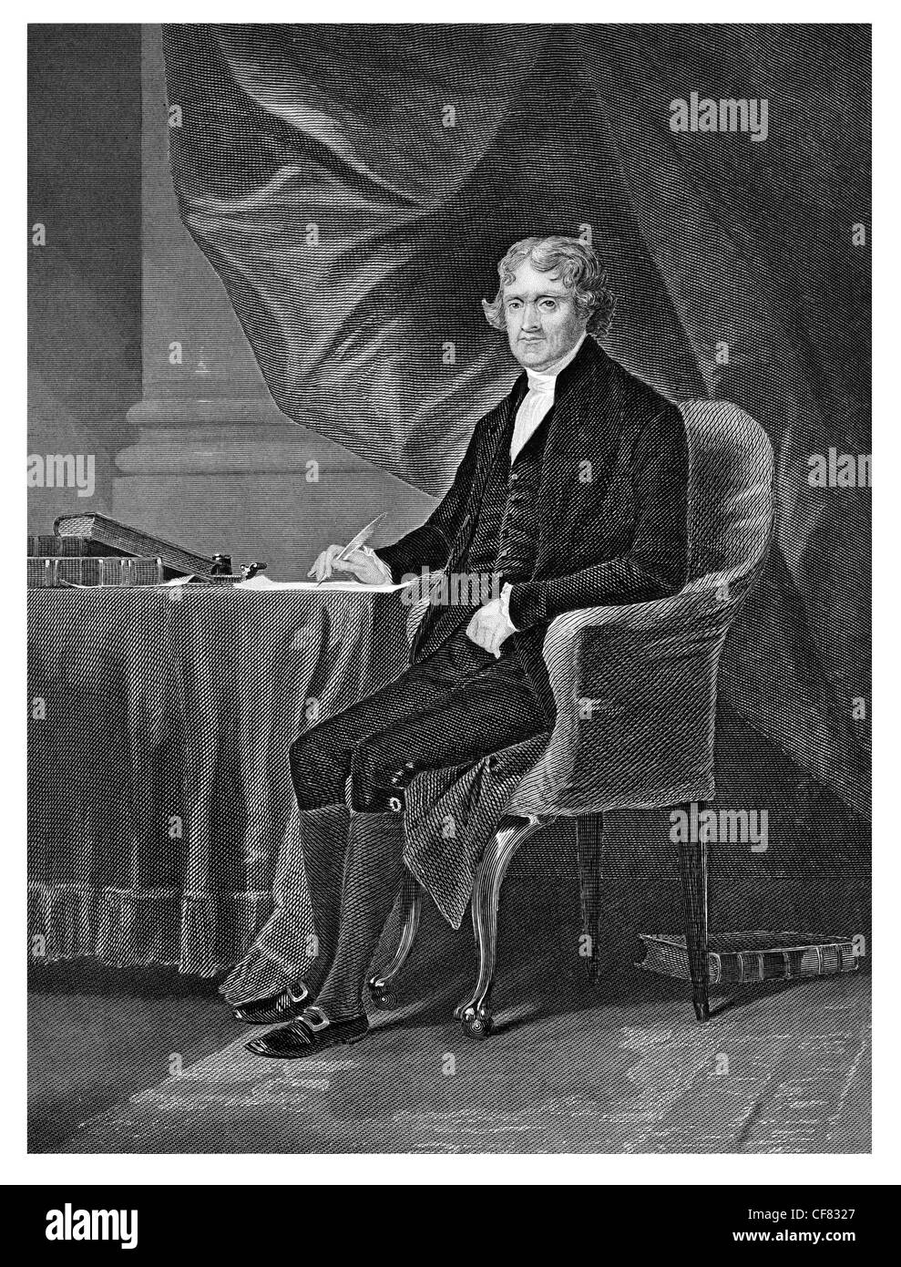 Thomas Jefferson 1743 1826 Terza presidente degli Stati Uniti Foto Stock