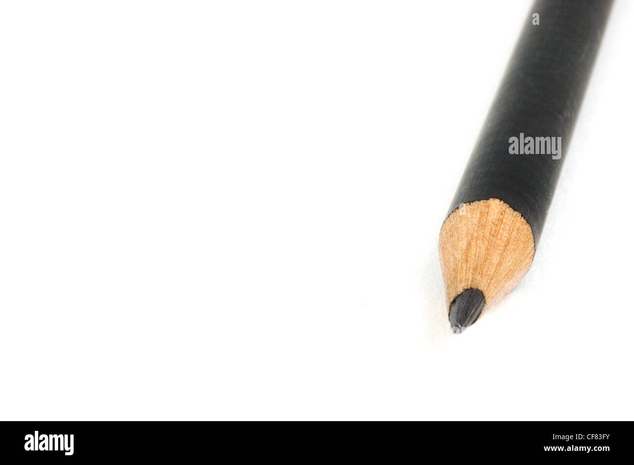 Immagine ritagliata di un disegno nero matita a destra del telaio Foto Stock