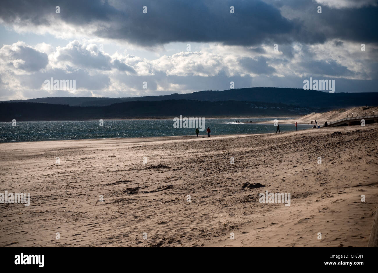 Exmouth beach,Devon,Costa, Costa, cattiva qualità dell'acqua 2012,Surfers against Sewage,centro balneare,liquami trabocca,bandiera blu, Foto Stock