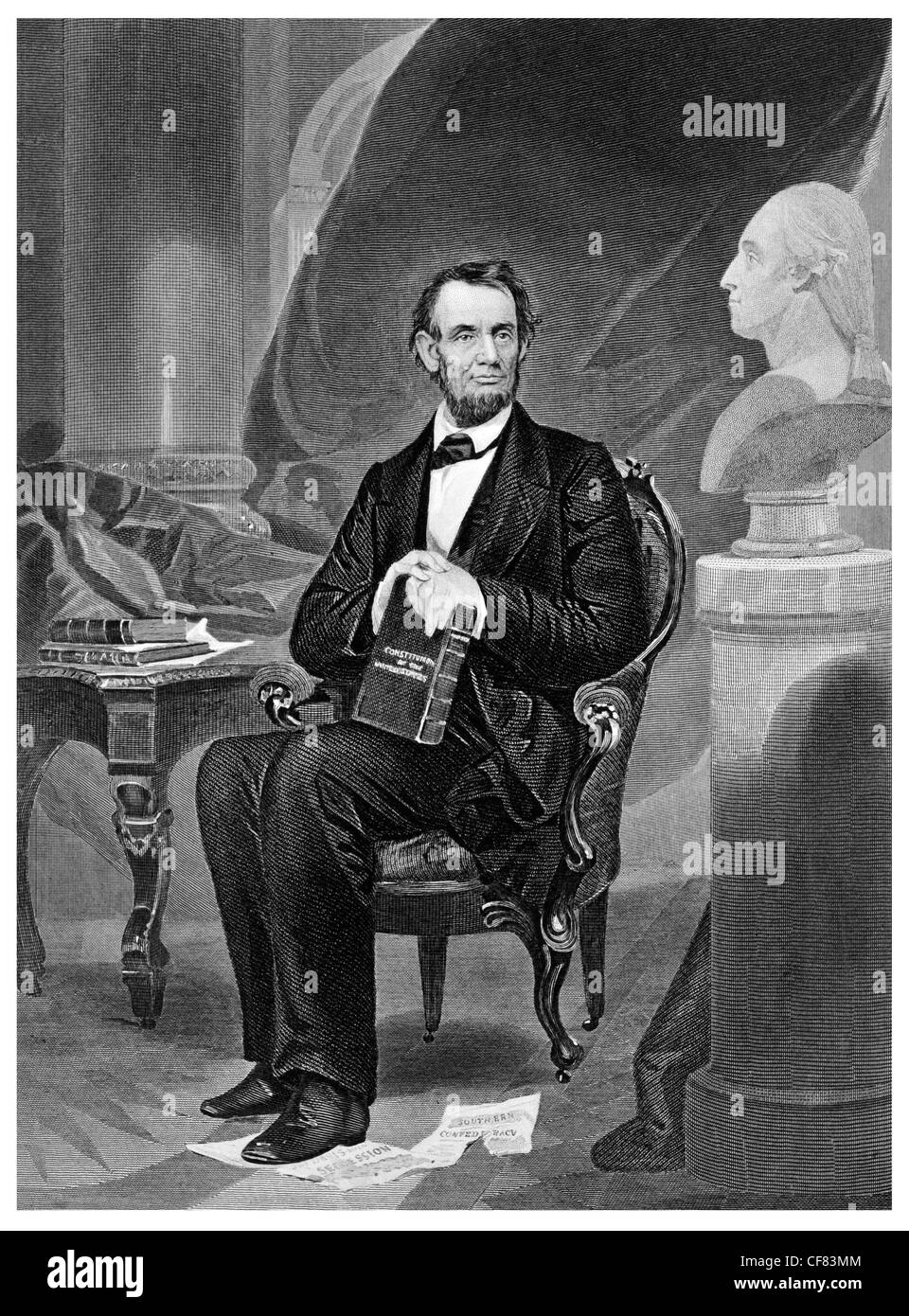 Abraham Lincoln, 1809 - 1865. Sedicesimo Presidente degli Stati Uniti Foto Stock