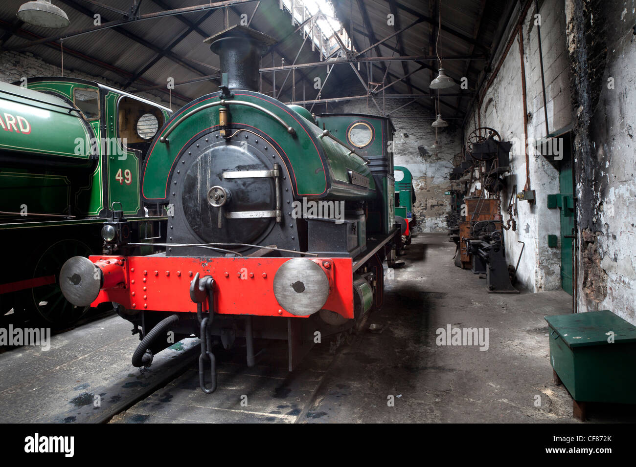 Sir Cecil A.Cochrane motore Tanfield Shed, Tanfield storica ferrovia, Stanley vicino a Gateshead Foto Stock