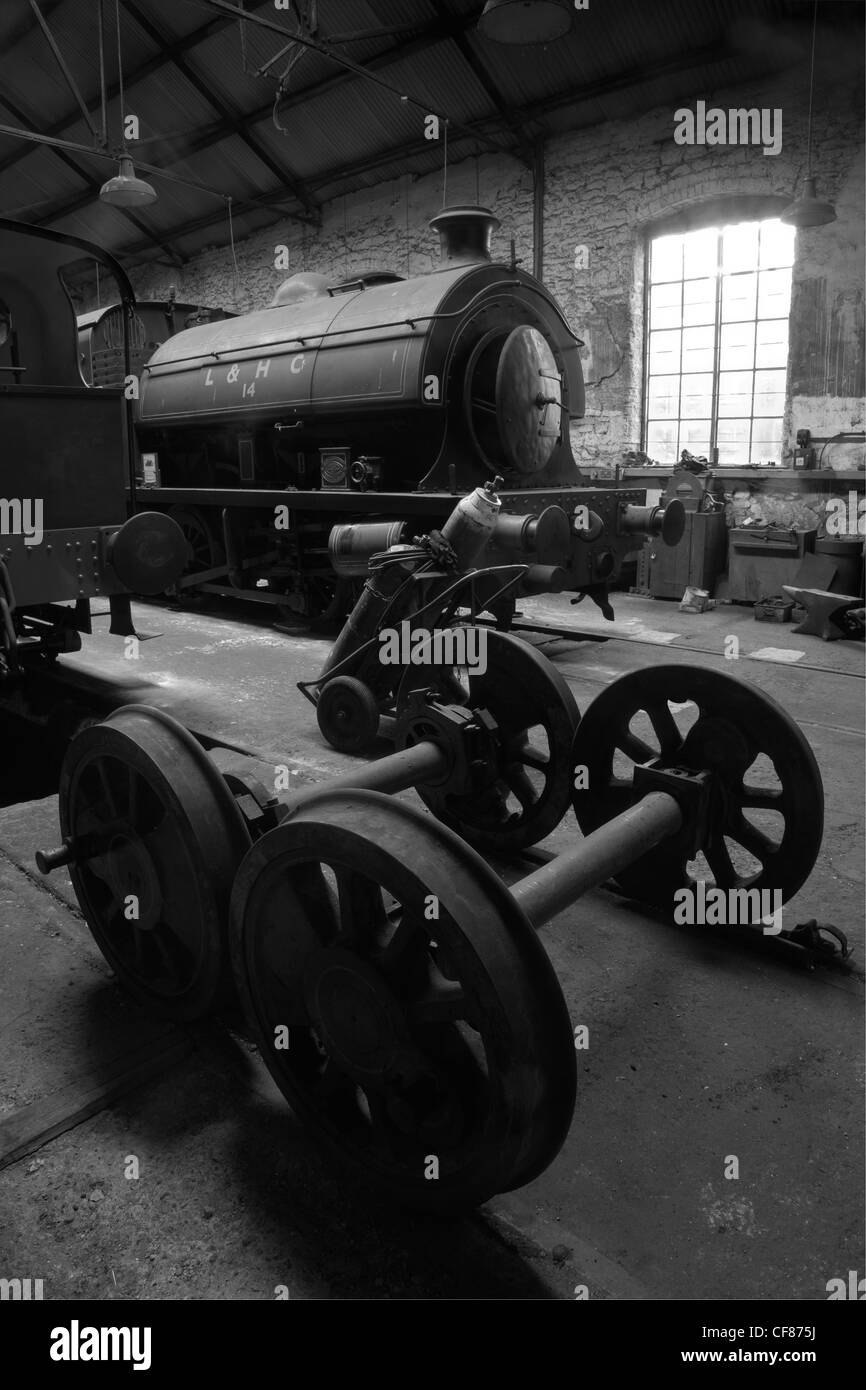 Motore Tanfield Shed, Tanfield storica ferrovia, Stanley vicino a Gateshead Foto Stock