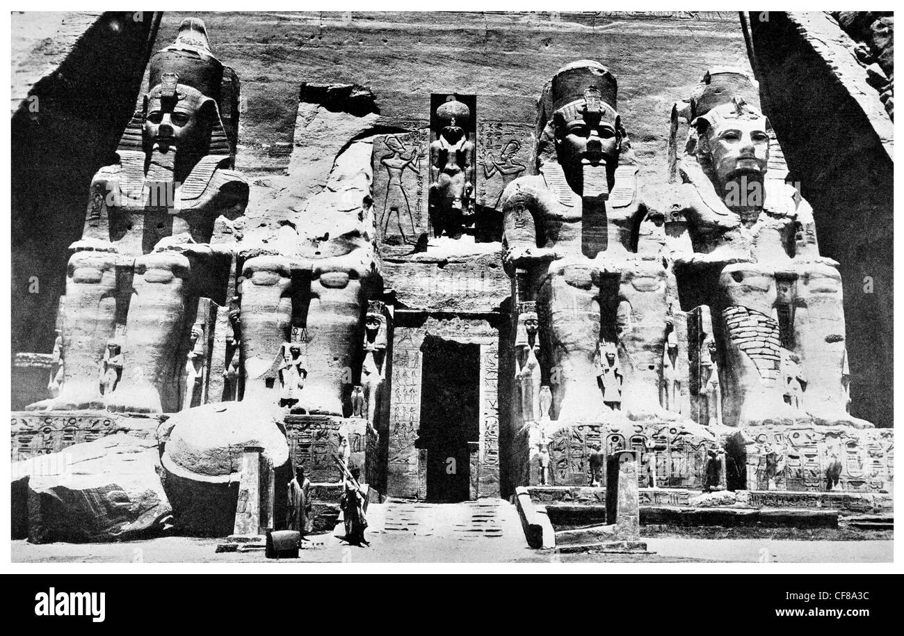 1926 Gate di Pharos Ramesse Nubia, l'Egitto meridionale Foto Stock