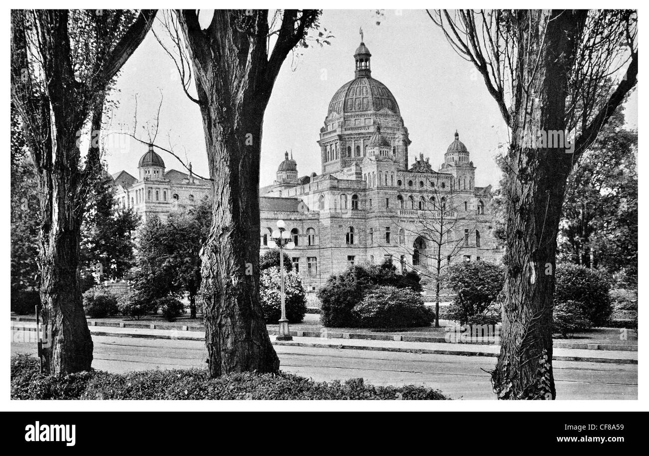 1926 British Columbia il Palazzo del Parlamento in Victoria Vancouver Island in Canada Foto Stock