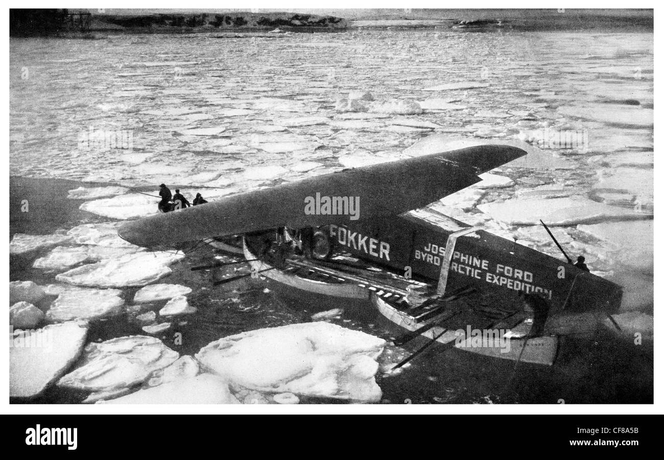 1926 monoplan Byrd piano Chantier Base flusso di ghiaccio Foto Stock