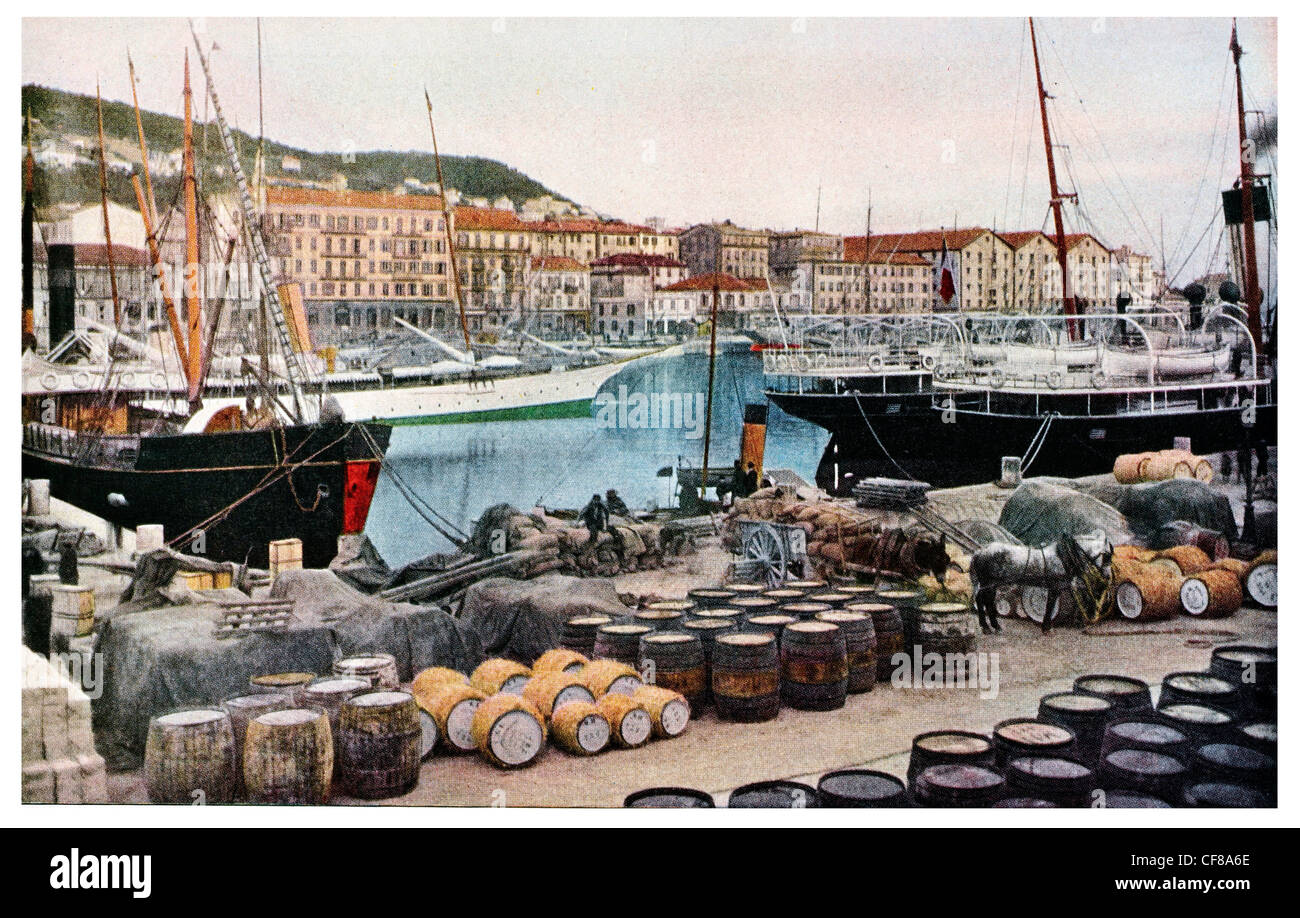 1926 Porto di la perla della Costa Azzurra Cannes Francia Foto Stock