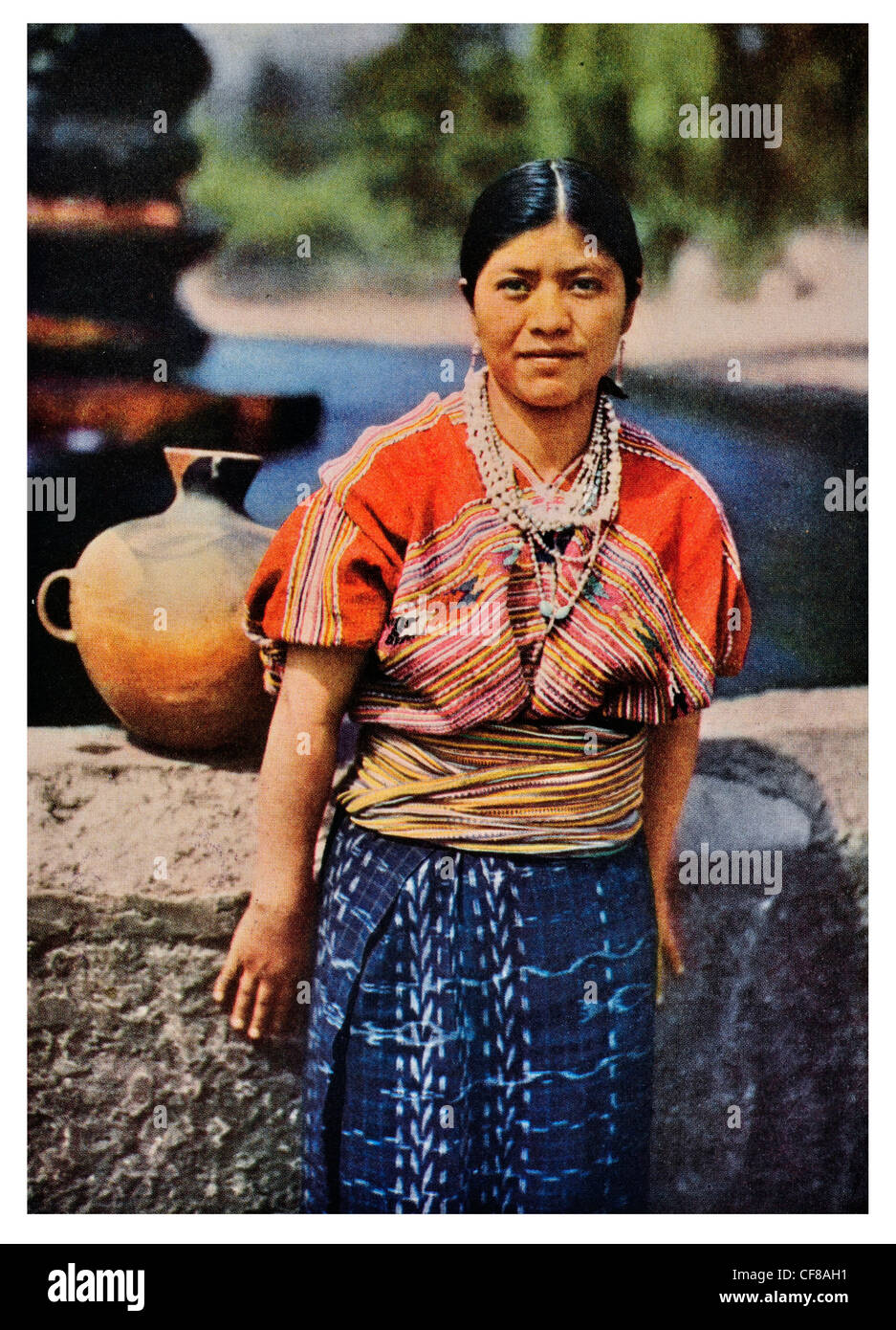 1926 giovane donna di Comalapa Guatemala Foto Stock