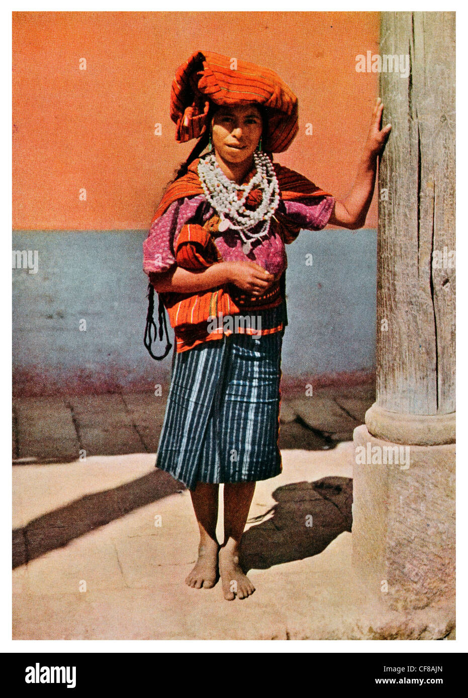 1926 Donna di quiche tribù whippoorwill uno dei dieci distretti provincia Sihuas Peru Foto Stock