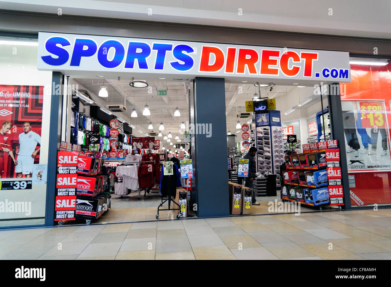 Sport Direct store, Birmingham, Regno Unito. Foto Stock