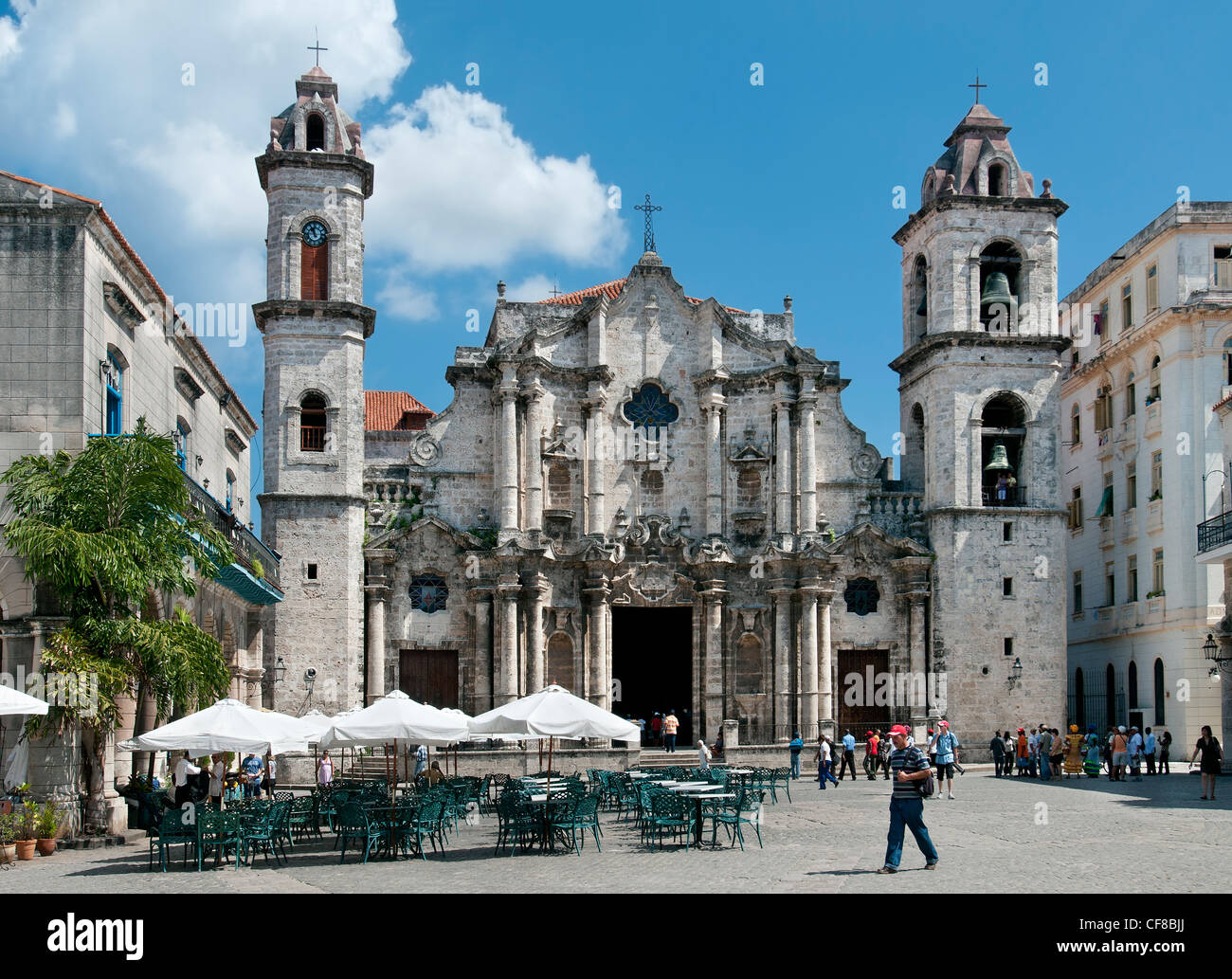 Cattedrale dell'Avana, Plaza de la Catedral, l'Avana, Cuba Foto Stock