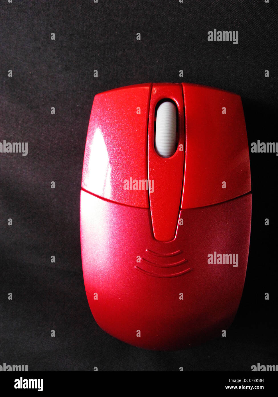 Red Cordless Mouse del Computer Foto Stock