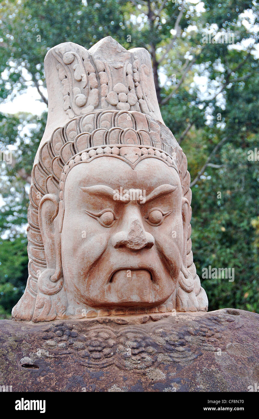 Statua close up Angkor Cambogia Foto Stock