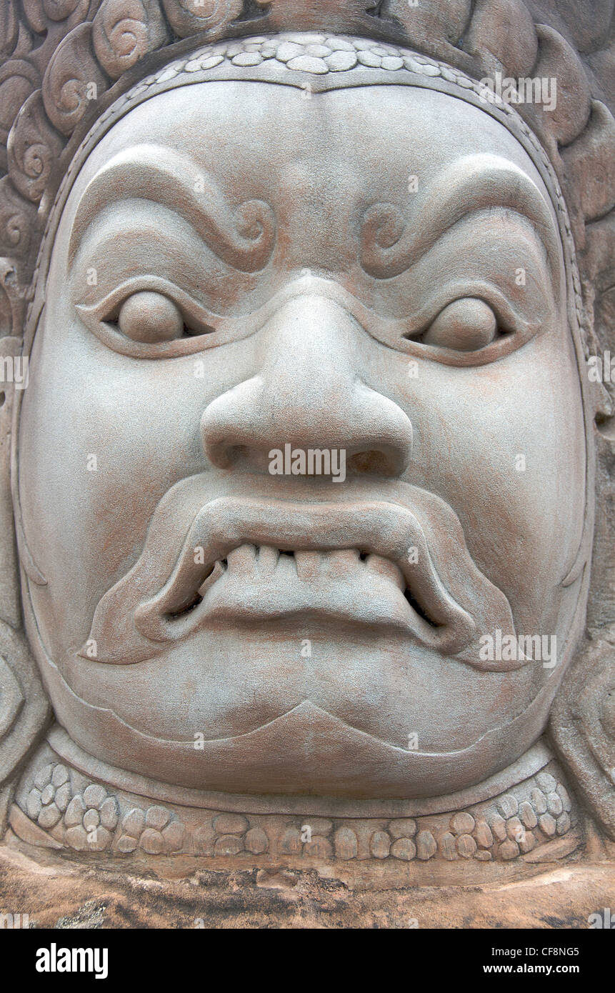 Statua close up Angkor Cambogia Foto Stock