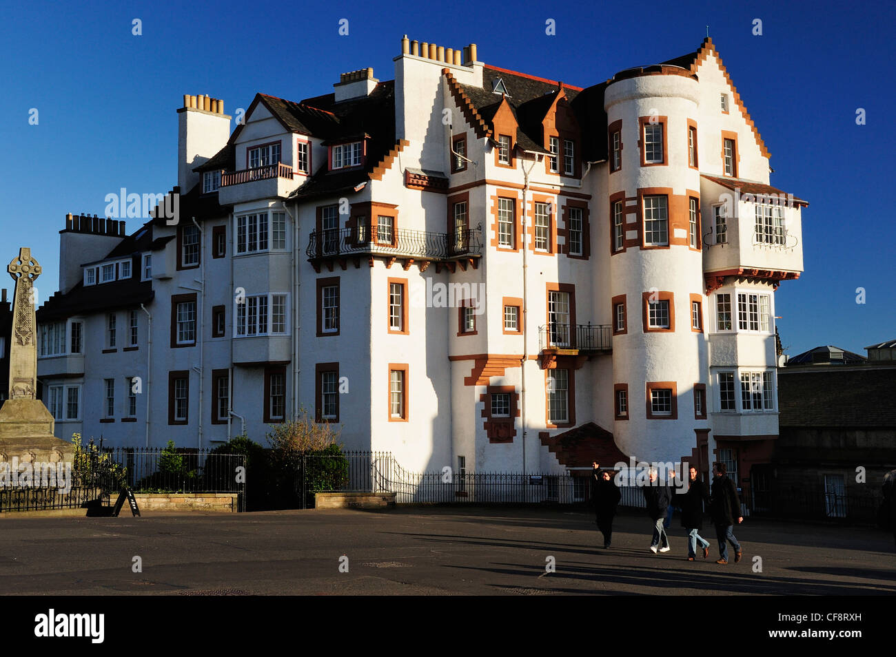 Ramsay Garden edifici sulla spianata del castello di Edimburgo, Scozia Foto Stock