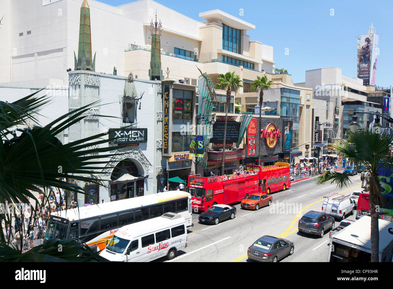 Il Teatro Cinese di Mann, Hollywood Boulevard, Los Angeles, California, Stati Uniti d'America Foto Stock