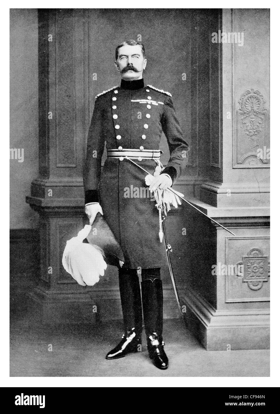 Earl Kitchener Visconte Broome Barone Denton Maresciallo di Campo Herbert Kitchener Foto Stock