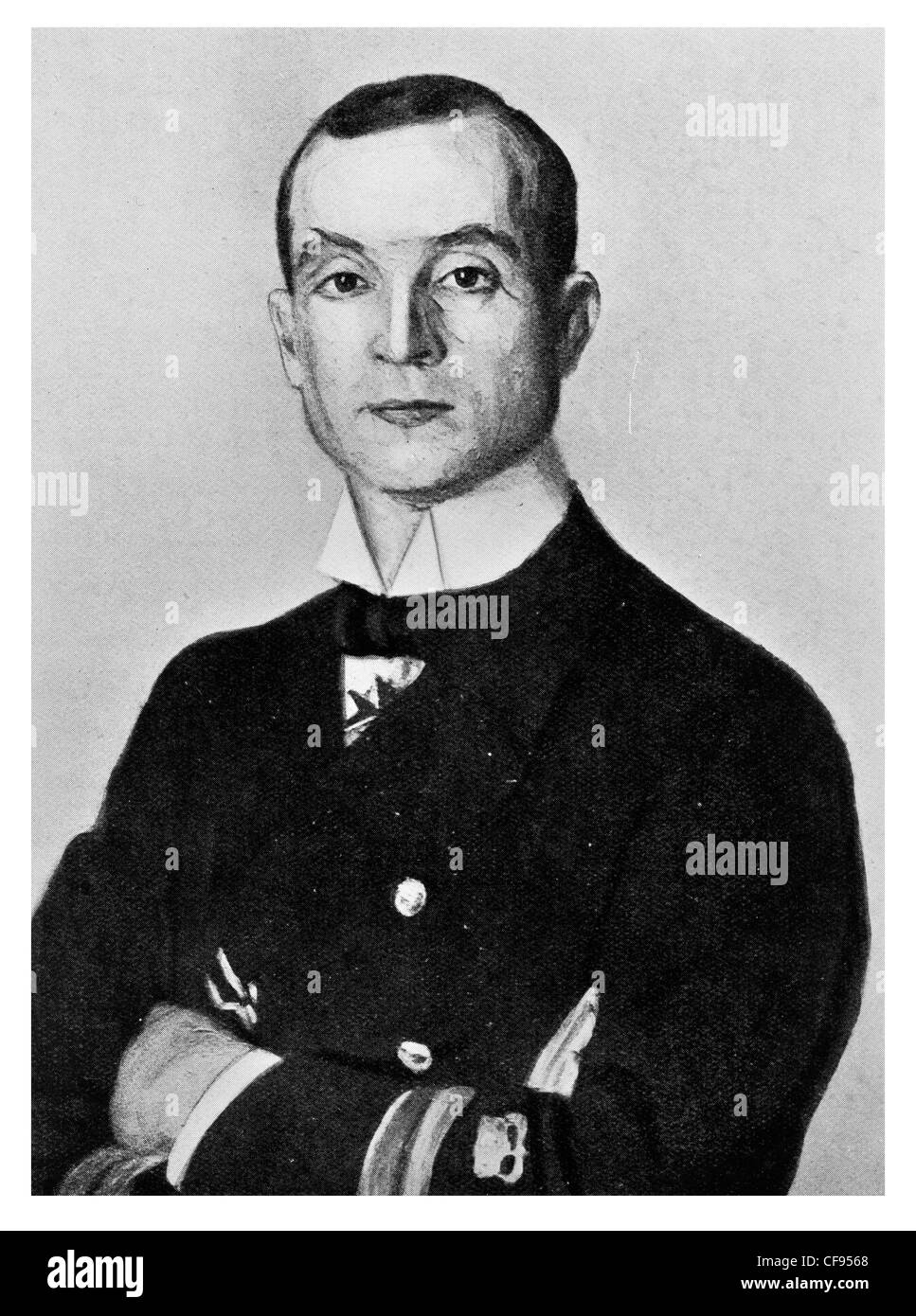 Capitano Otto Weddigen U-29's ultimo comandante tipo U-27 U-boat di Imperiale Marina Militare Tedesca Foto Stock