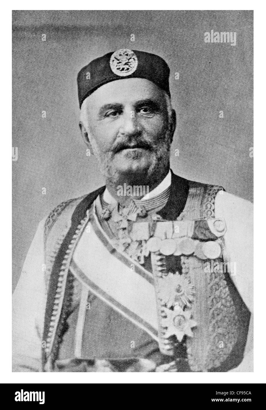 Nikola mi Mirkov Petrović Njegoš-re del Montenegro poeta, segnatamente penning 'Onamo, 'namo!", Foto Stock