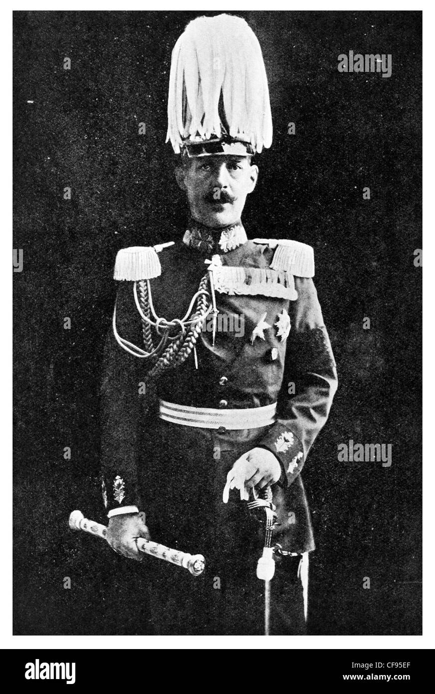 Costantino I Re degli Elleni Grecia il comandante in capo dell'esercito ellenica durante la soccombente Greco-Turkish guerra Foto Stock