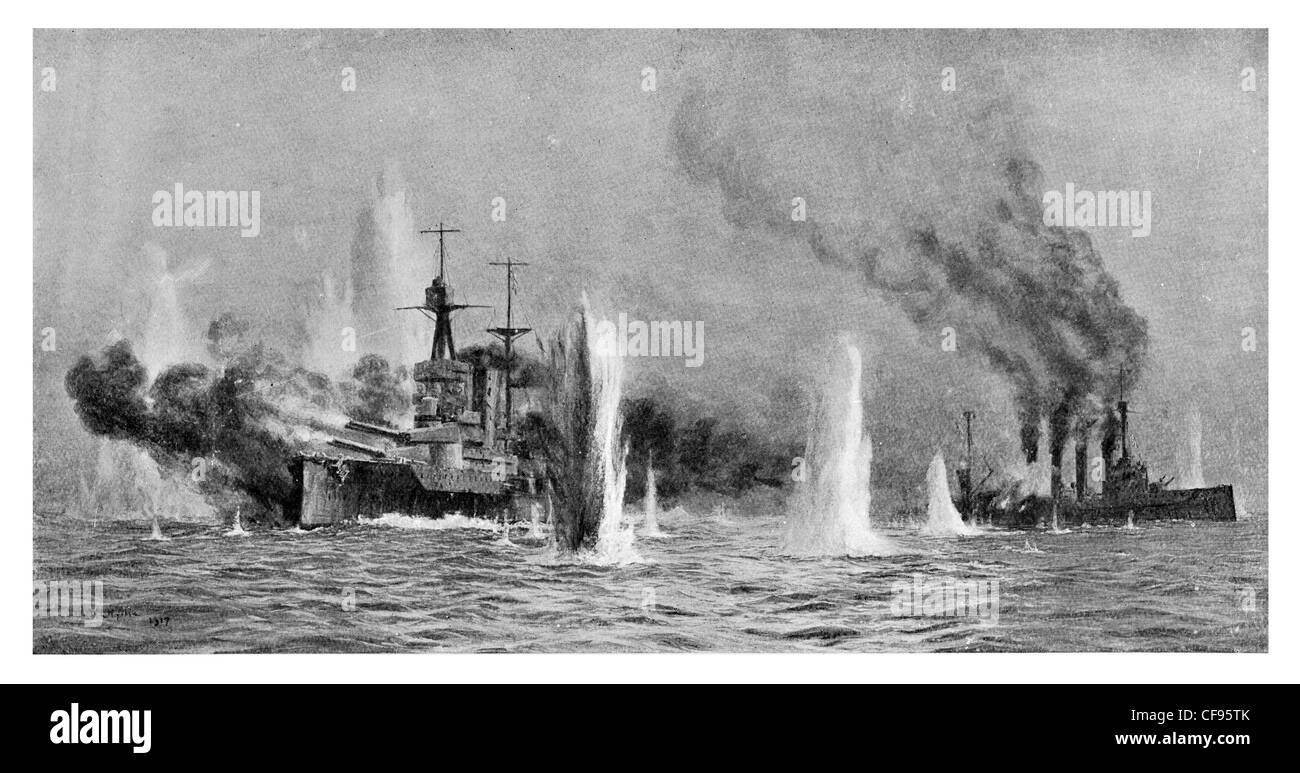 La battaglia dello Jutland battaglia navale combattuta dalla Royal Navy's Grand flotta contro l'Imperial marina militare tedesca di alto mare flotta Foto Stock